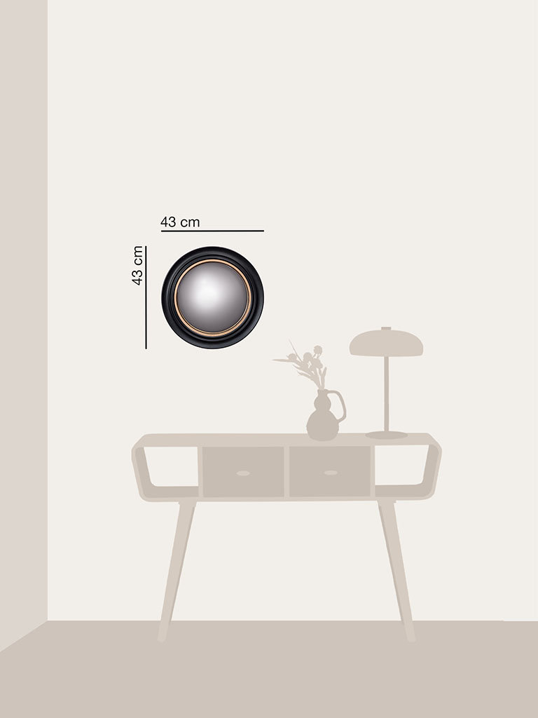 Convex mirror with godlen edge (30) - 3