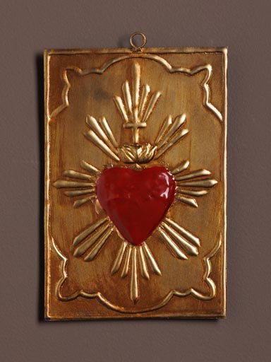 Hanging plate with red Ex-voto