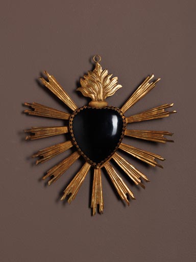 Large Ex-voto black heart