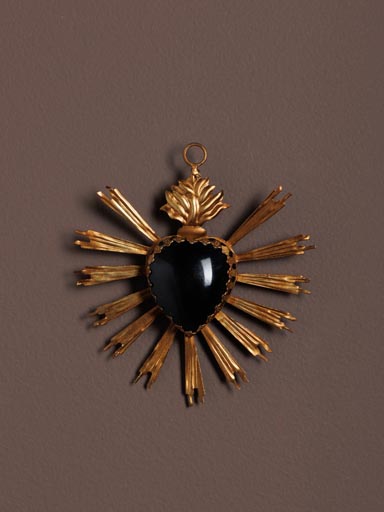 Small Ex-voto balck heart