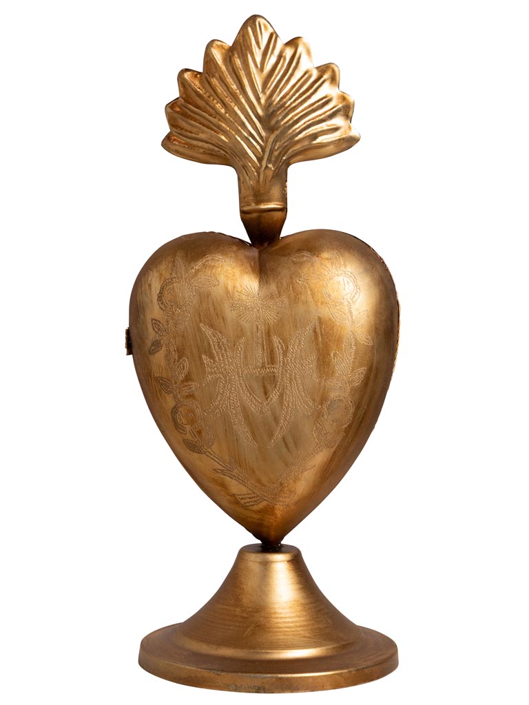 Large engraved Ex-voto box on stand - 2