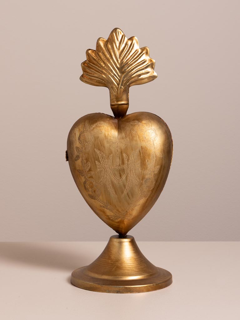 Large engraved Ex-voto box on stand - 1
