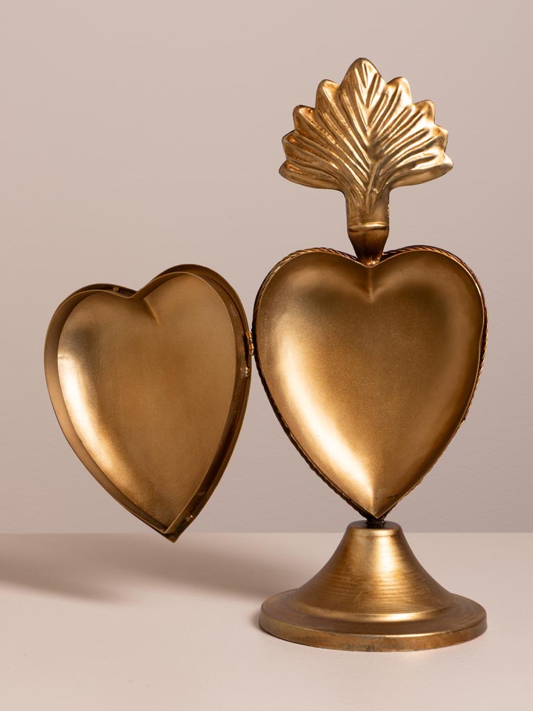 Large engraved Ex-voto box on stand - 5