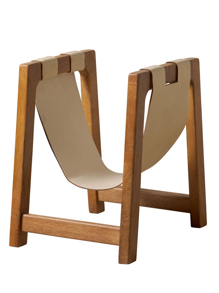 Magazine rack in leather Noort - 3