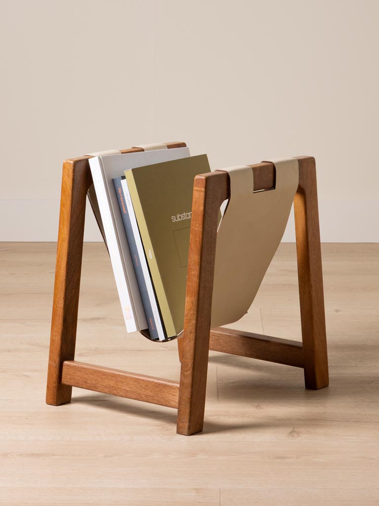 Magazine rack in leather Noort - 1