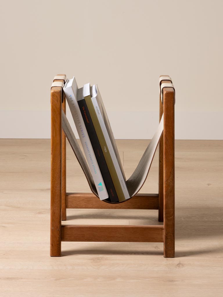Magazine rack in leather Noort - 4
