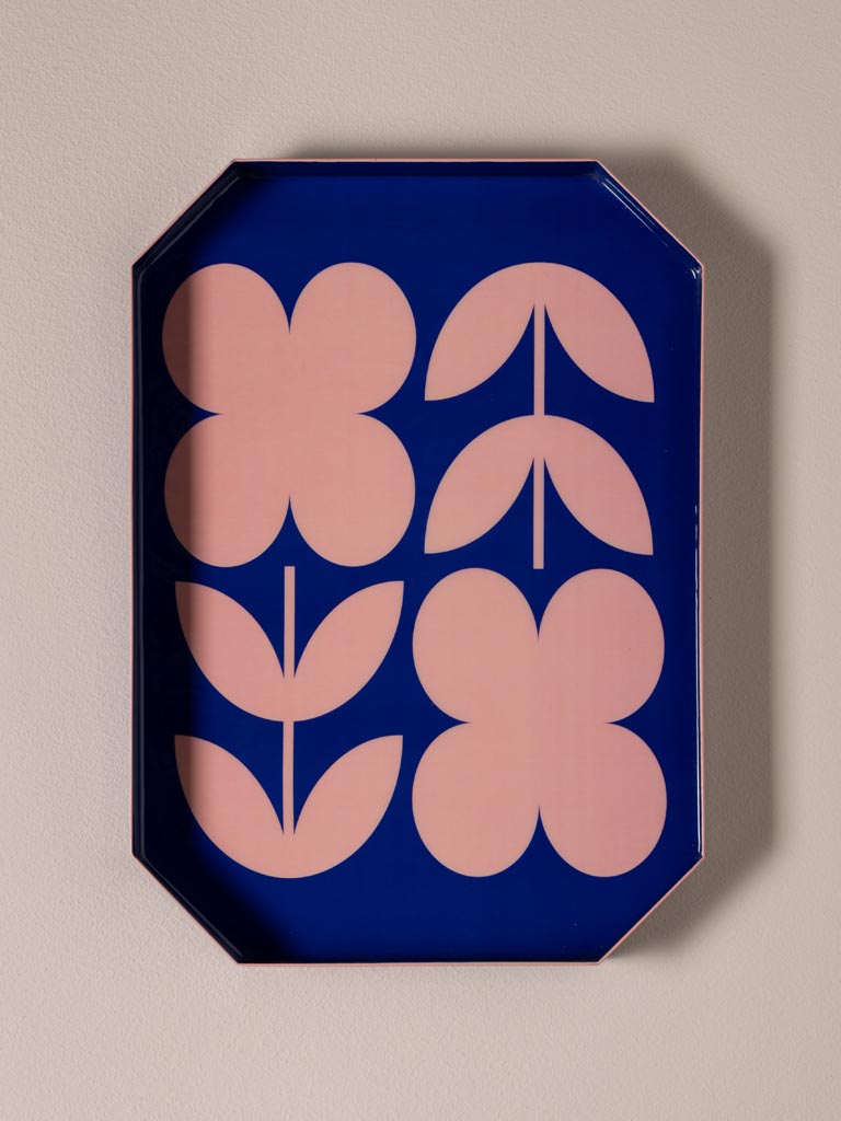 S/2 plateaux fleurs graphiques - 6
