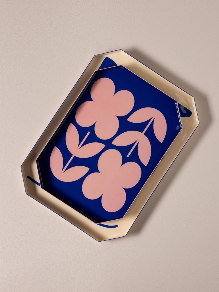 S/2 plateaux fleurs graphiques - 7