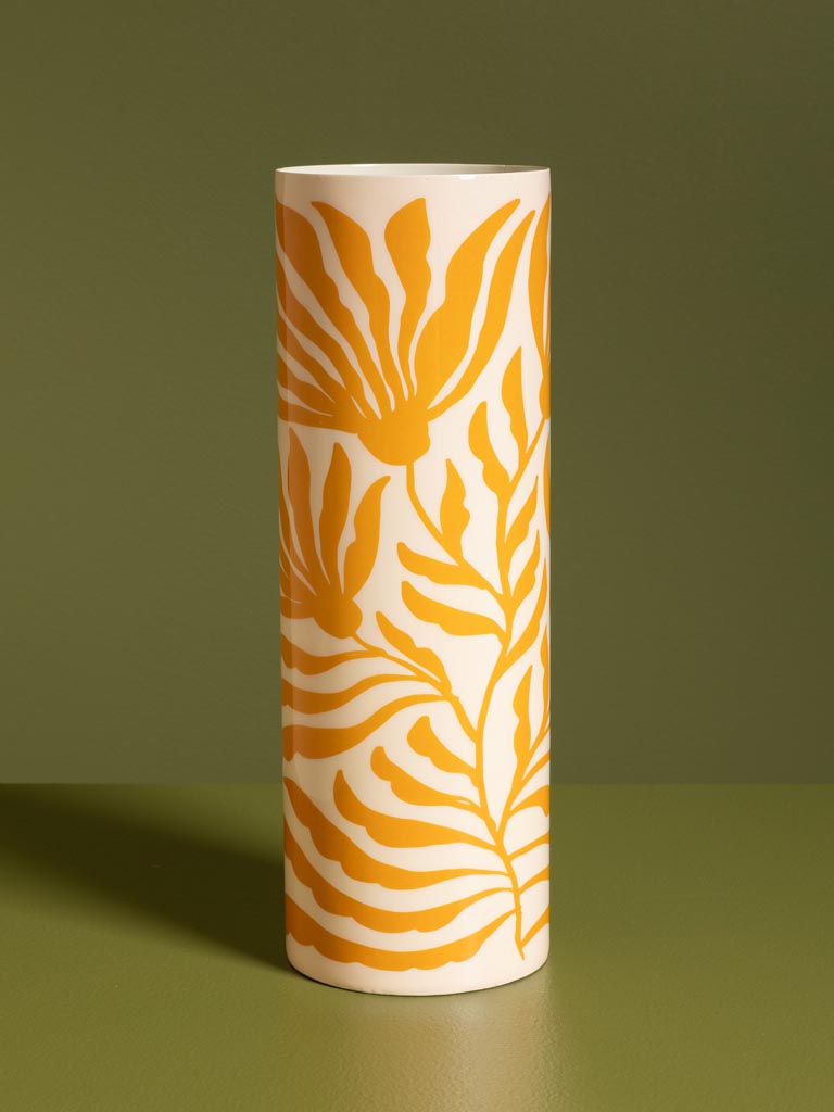 Vase cylindrique fougères soleil - 1