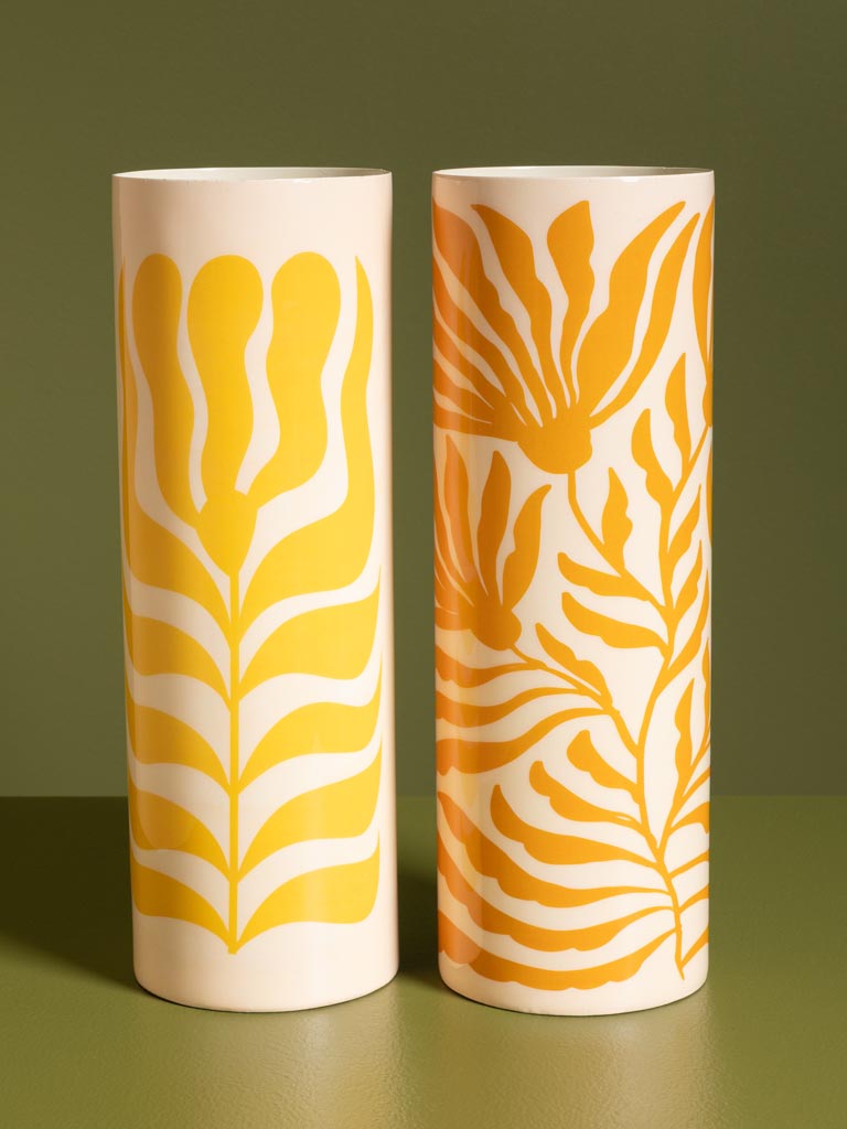 Vase cylindrique fougères soleil - 3