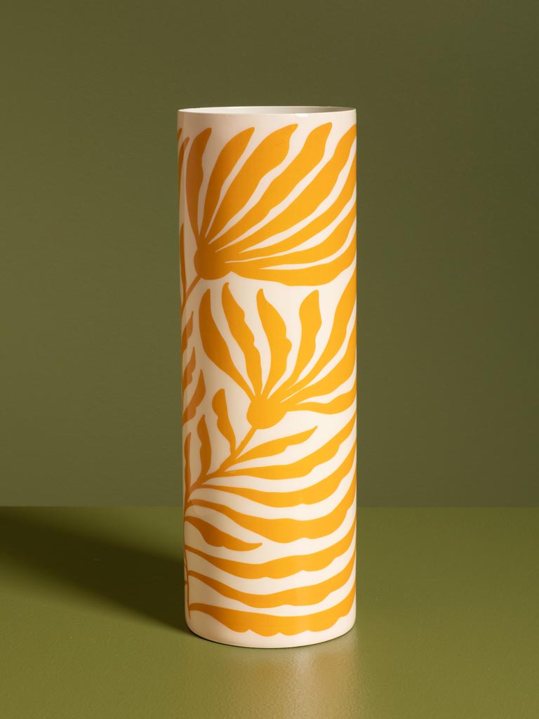 Vase cylindrique fougères soleil - 5
