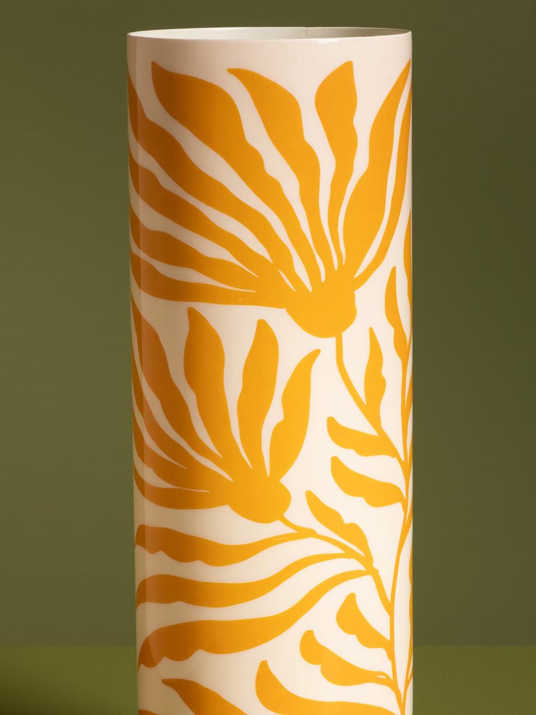 Vase cylindrique fougères soleil - 4