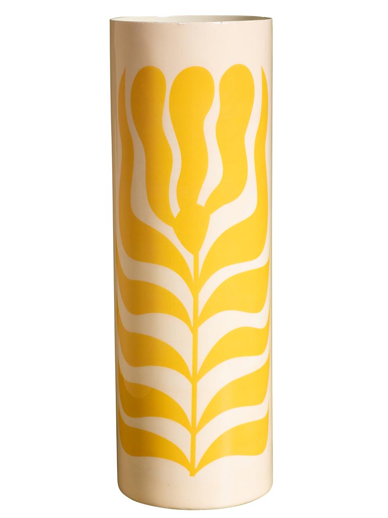 Vase cylindrique fougère graphique - 2