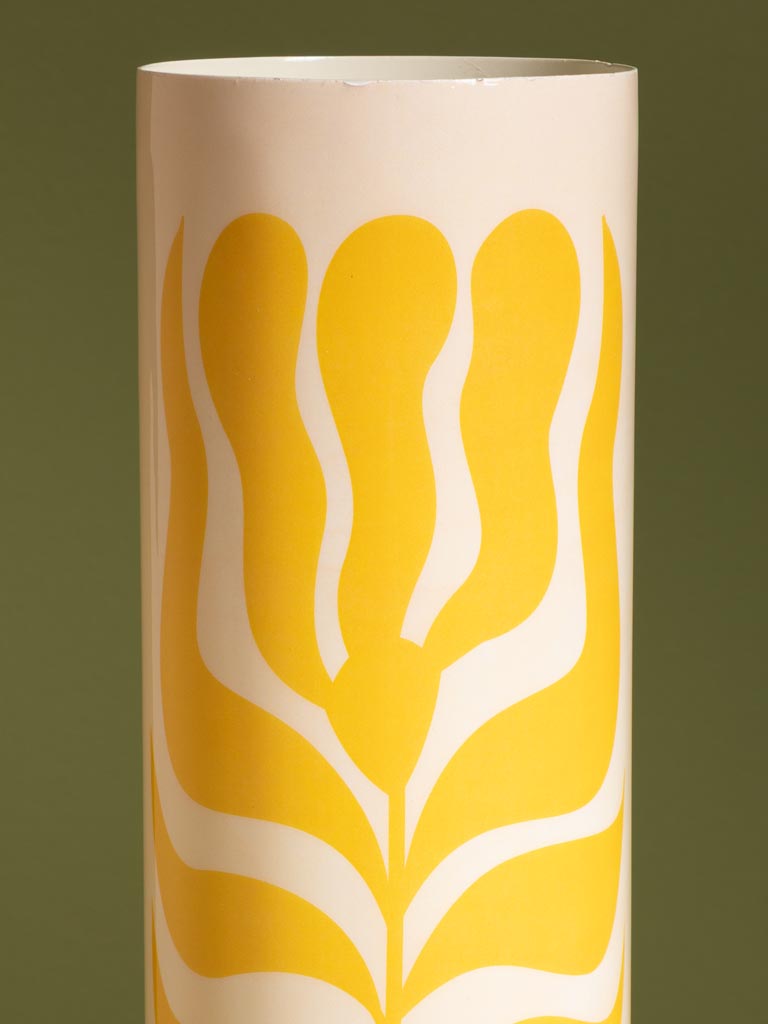 Vase cylindrique fougère graphique - 3