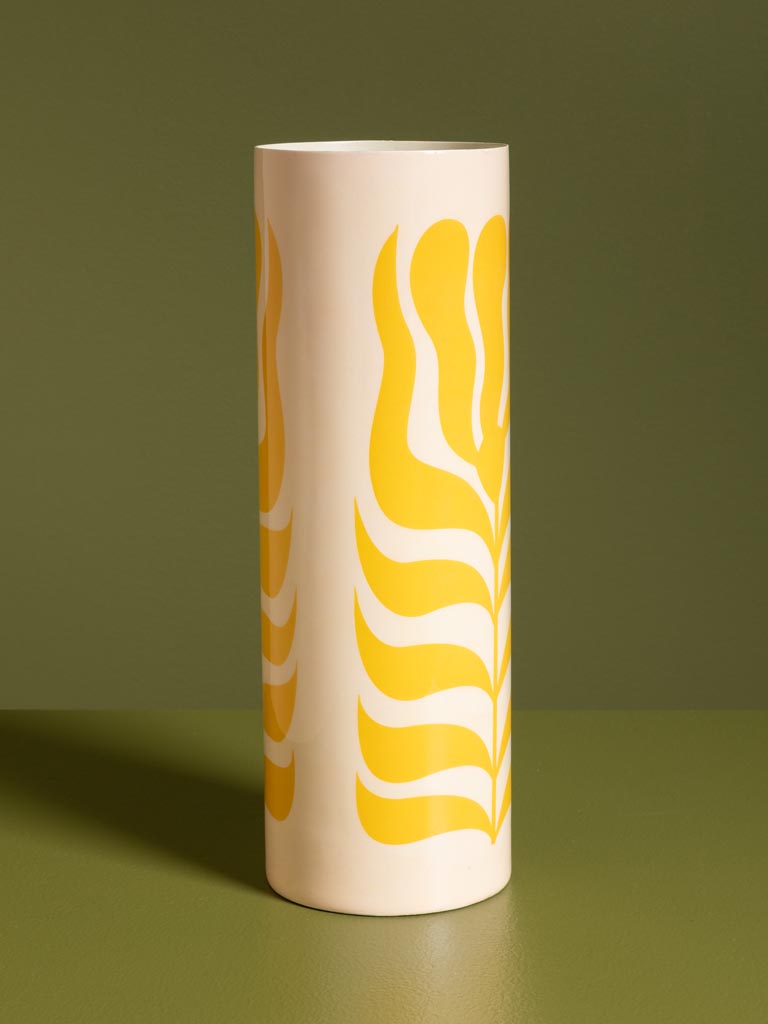 Vase cylindrique fougère graphique - 5