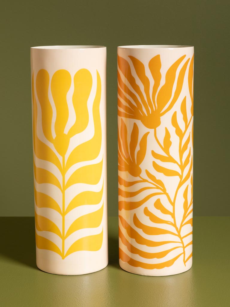 Vase cylindrique fougère graphique - 4