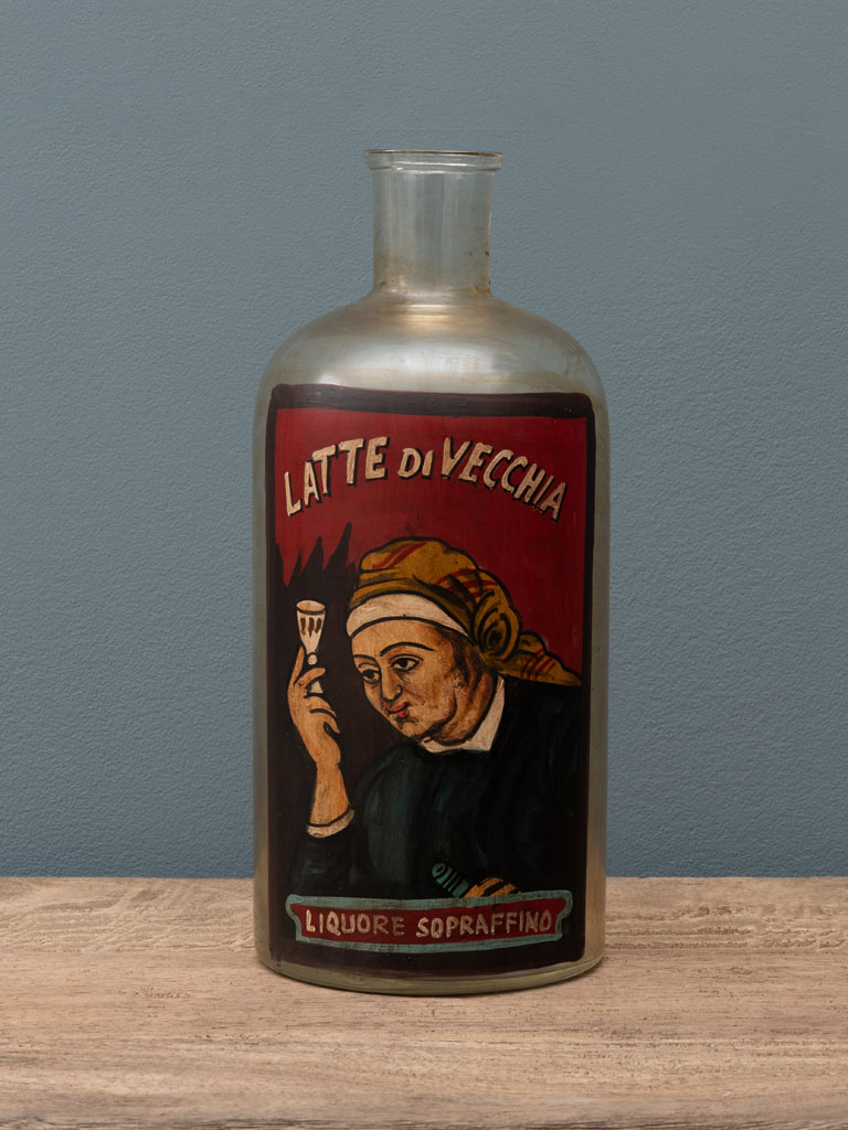 Handpainted bottle Latte Di Vecchia - 1