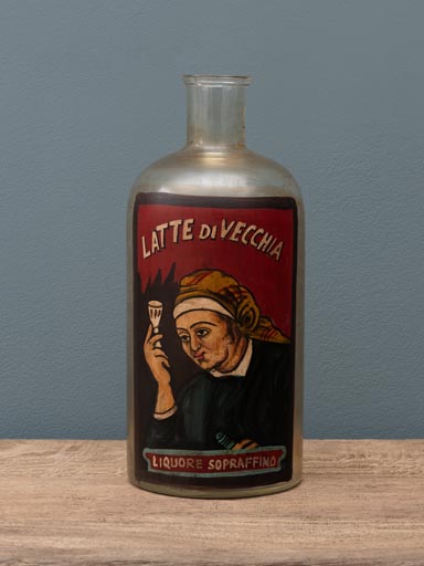 Bouteille peinte à la main Latte di vecchia