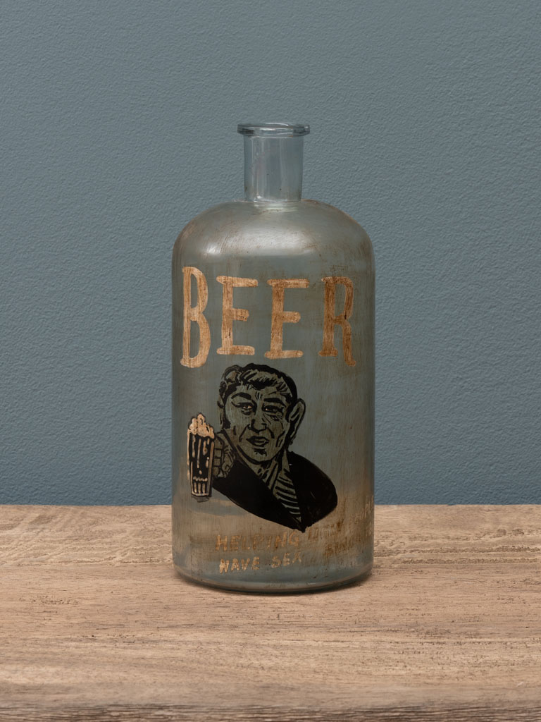 Handpainted bottle Beer & sex - 1