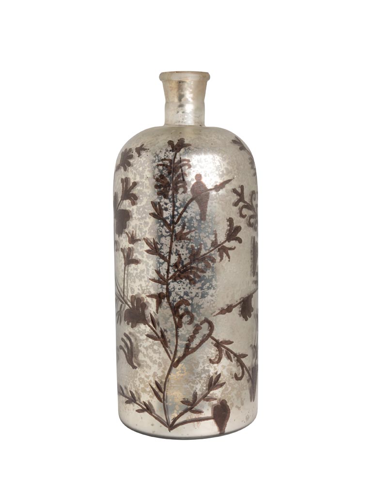 Handpainted bottle auburn flowers - 2