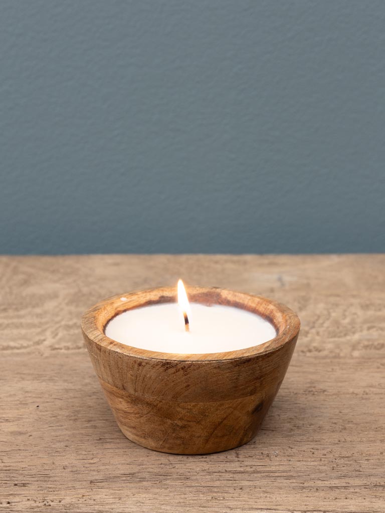 Mango wood pot soy candle - 3