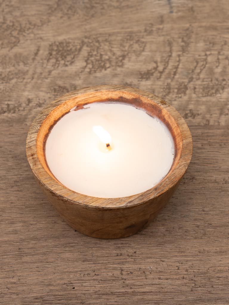 Mango wood pot soy candle - 4