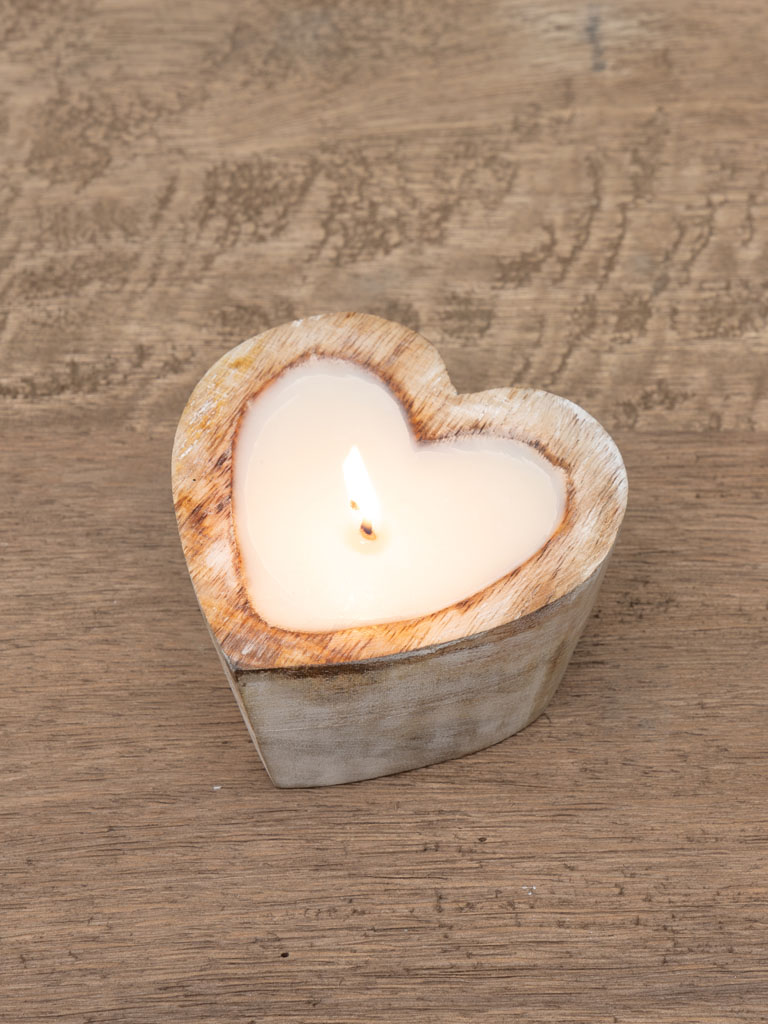 Mango heart pot soy candle - 1