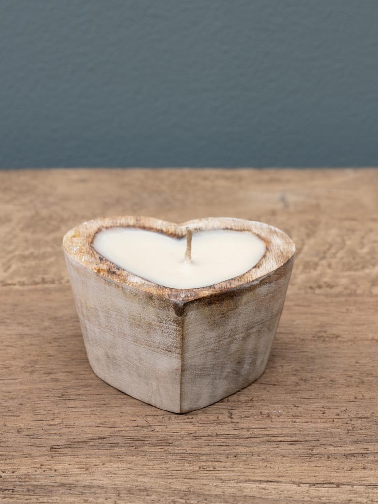 Mango heart pot soy candle - 3