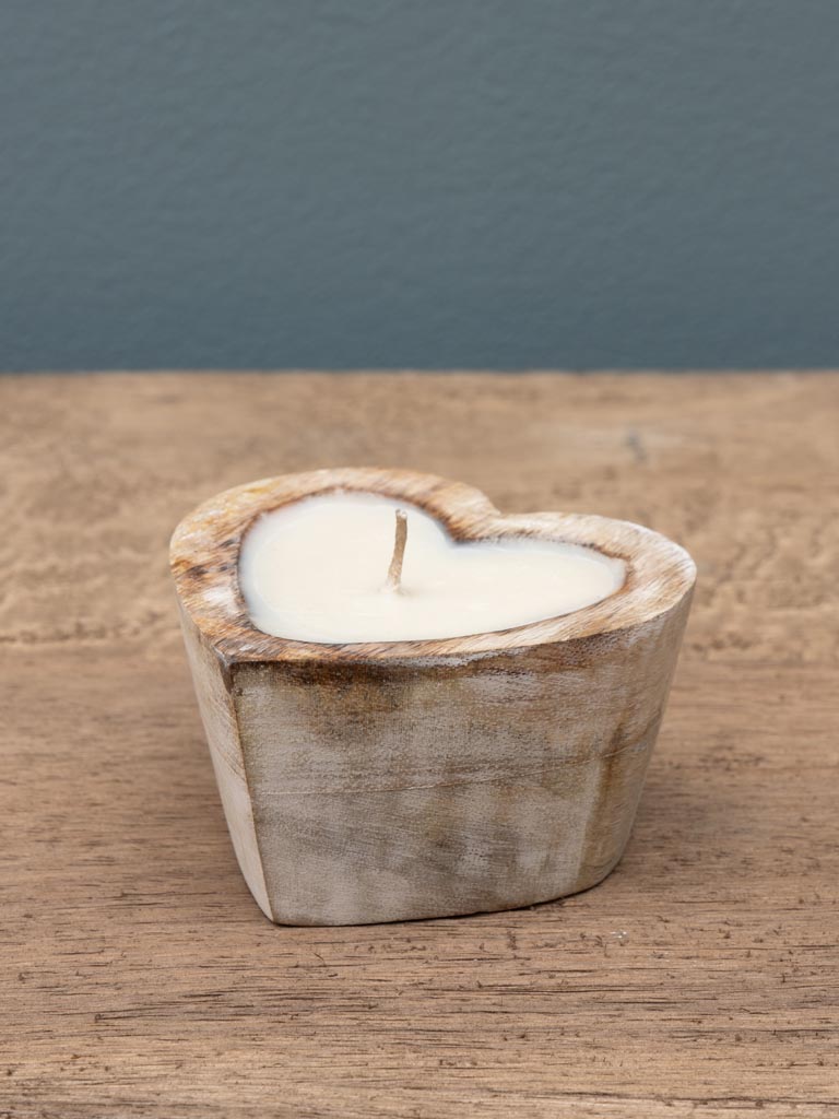 Mango heart pot soy candle - 5