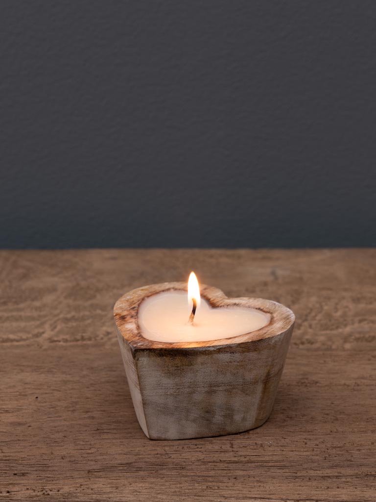 Mango heart pot soy candle - 4