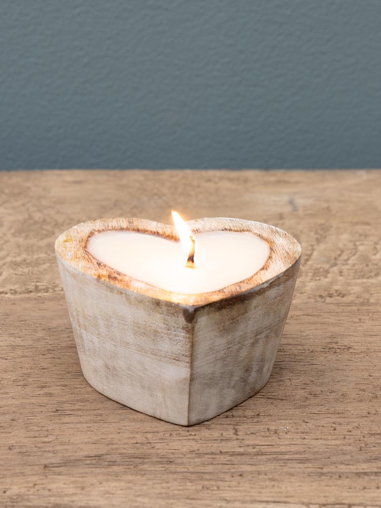 Mango heart pot soy candle - 6