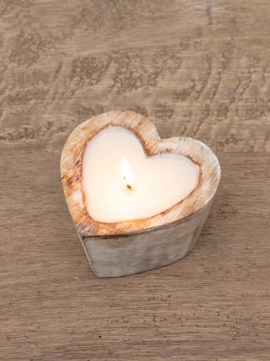 Mango heart pot soy candle