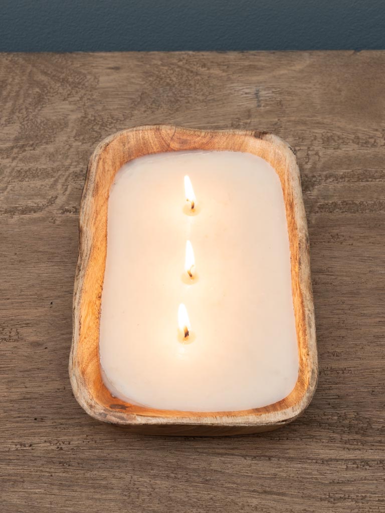 Bougie de soja dans pot en manguier organic - 6