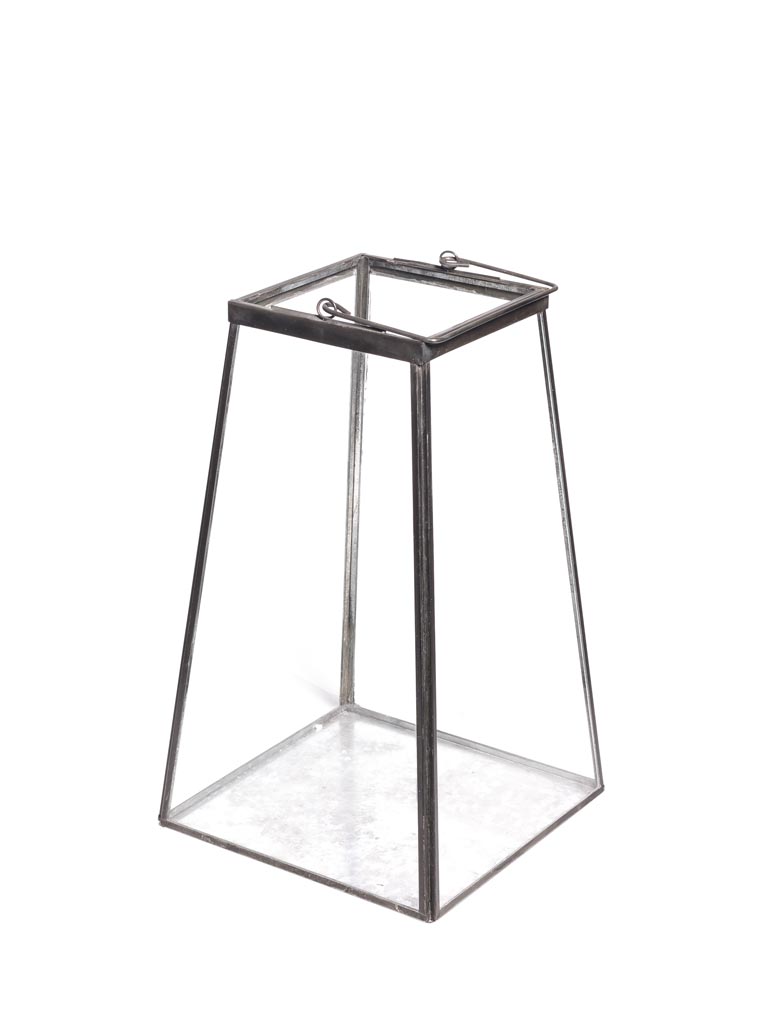 Small glass lantern metal sheet base - 2