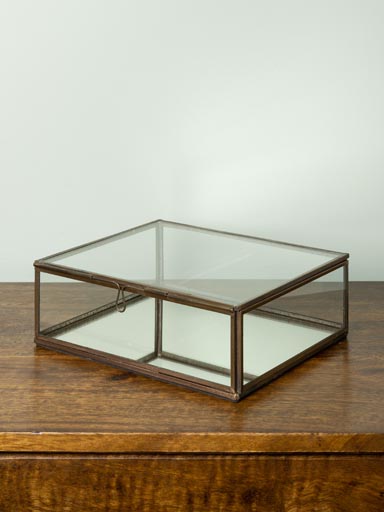 Glass box mirror base