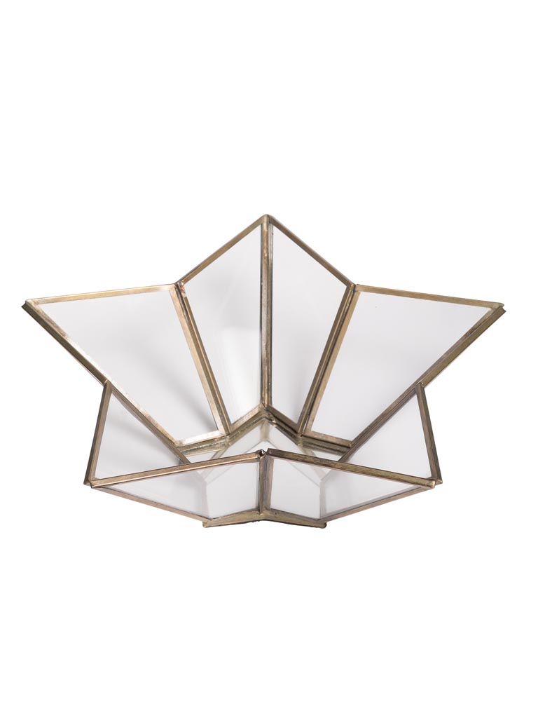 Glass star candle holder - 2