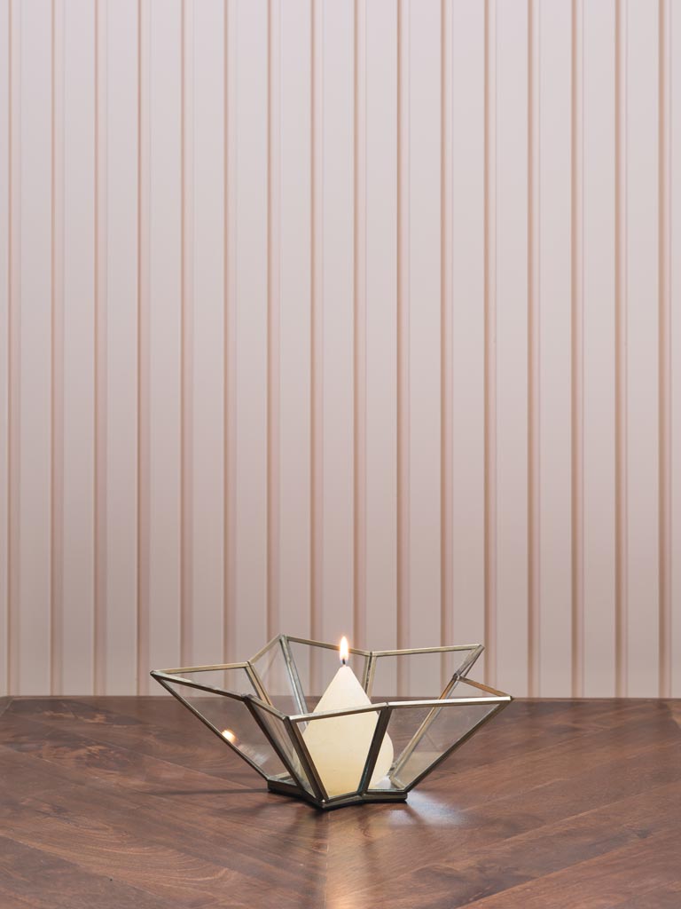 Glass star candle holder - 1
