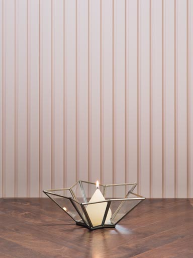 Glass star candle holder