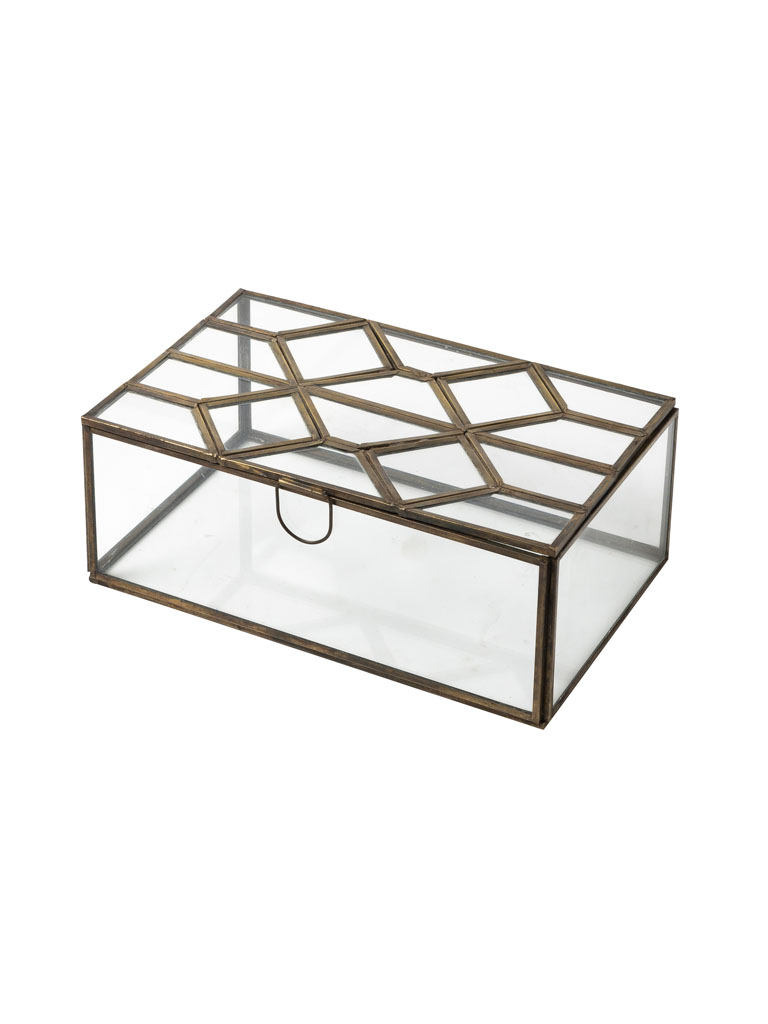 Glass box with losange lid - 2