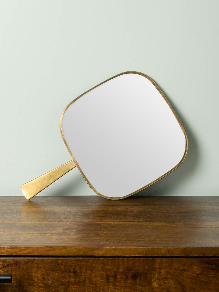 Grand miroir de courtoisie anse plate - 1