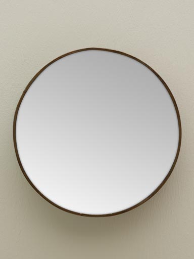 Round mirror hammered edge