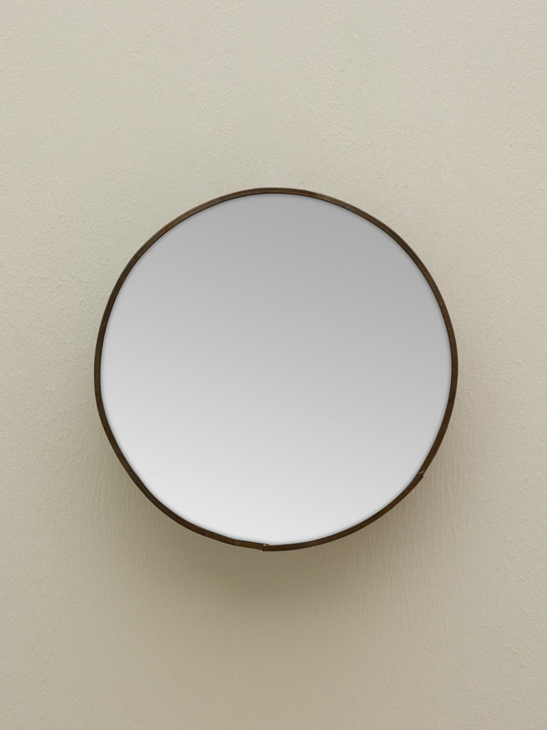 Small round mirror hammered edge - 1
