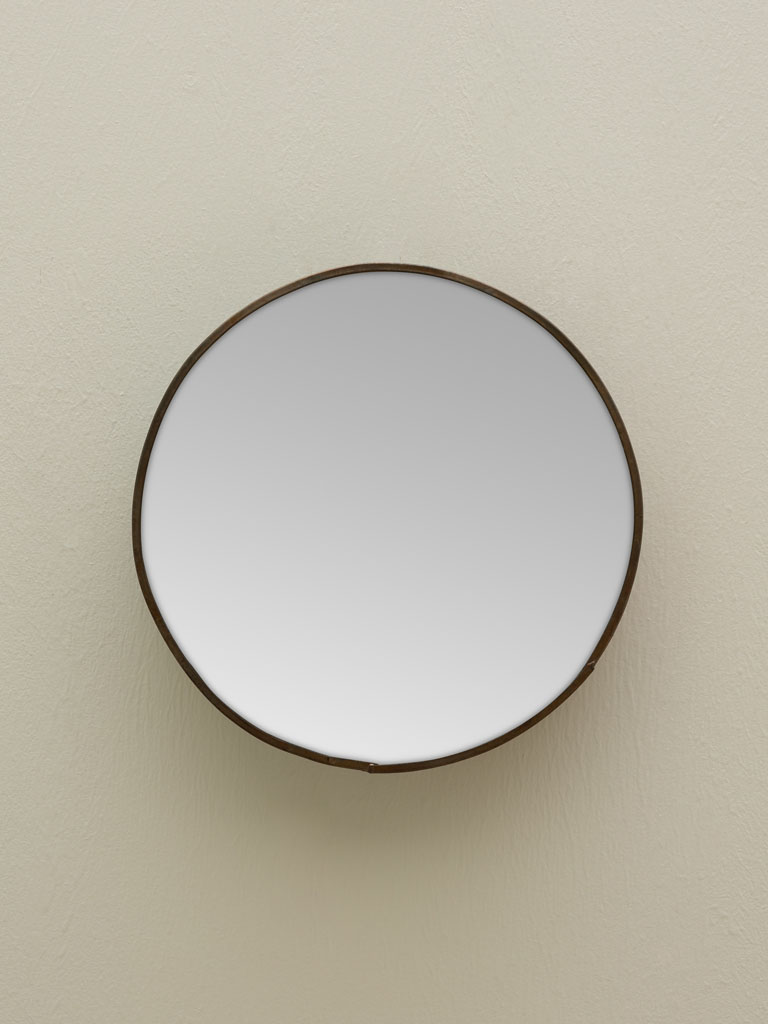 chehoma Wall decor Mirrors Small round mirror hammered edge