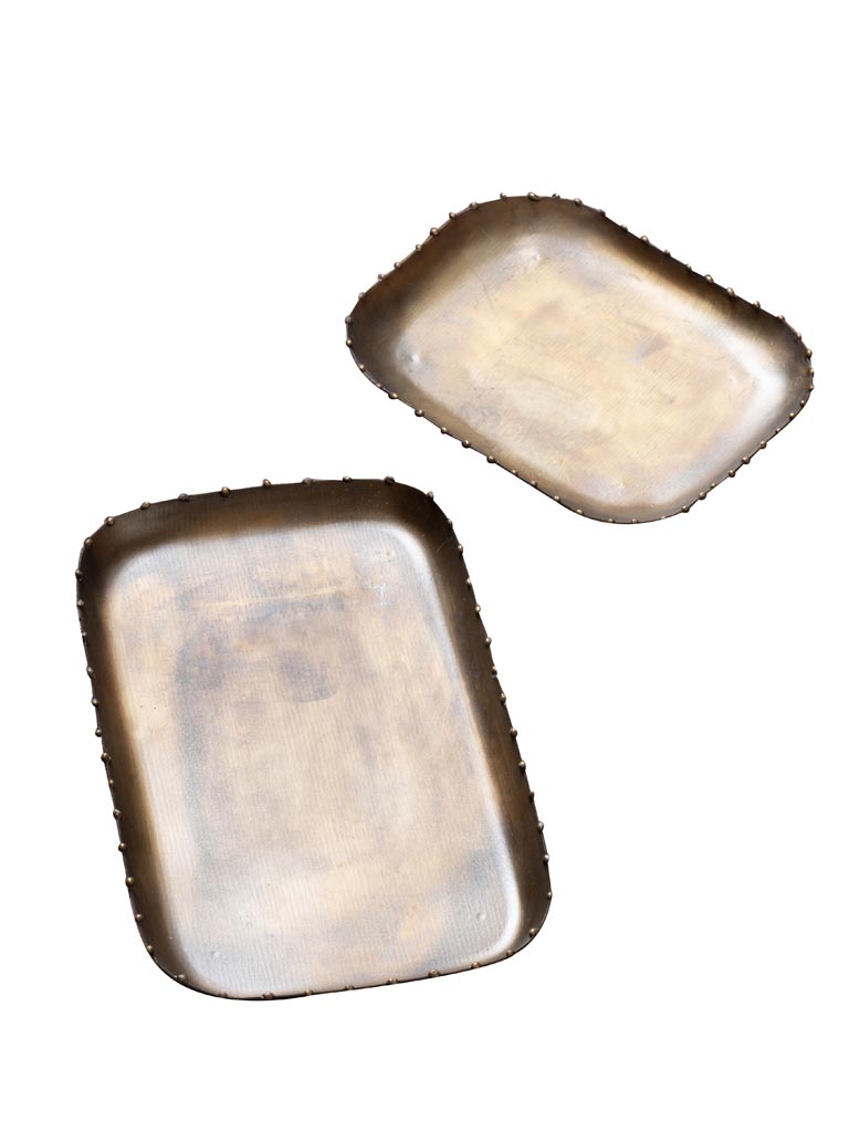 S/2 trinket trays with dotted edges - 2