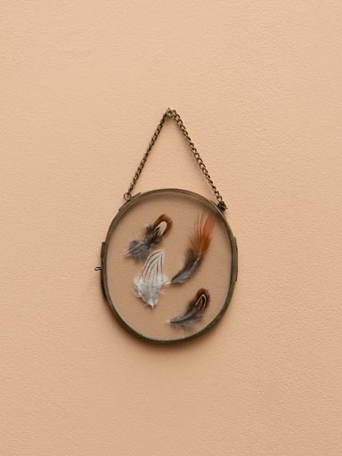 Small hanging oval photo frame