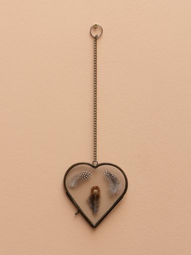 Hanging heart photo frame