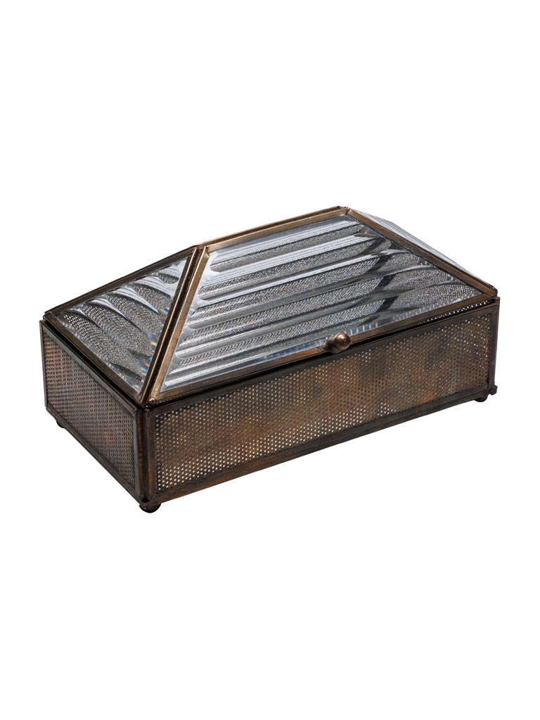 Box with stripped glass and mirror base - 2