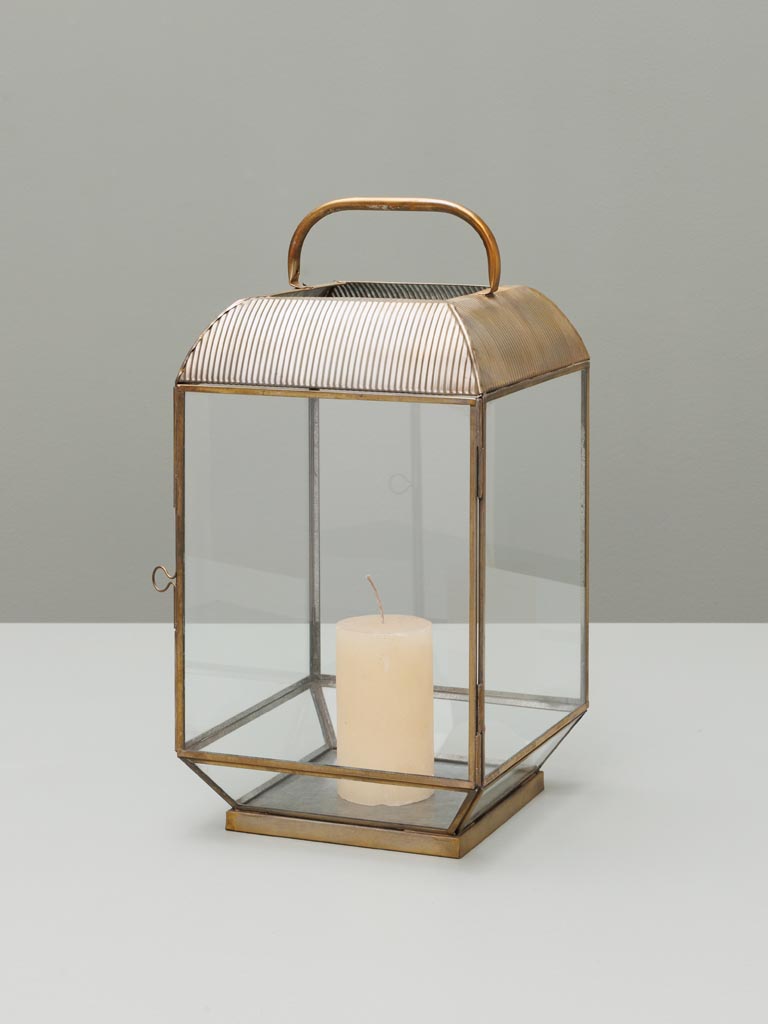 Large lantern brass patina Excelsia - 1