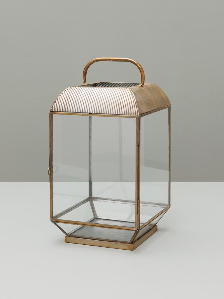 Large lantern brass patina Excelsia - 3