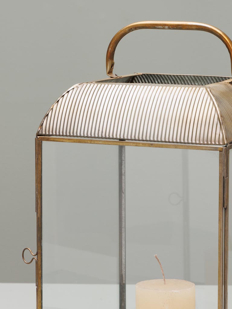Large lantern brass patina Excelsia - 5